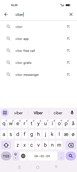 Indtast navnet på appen og vælg Søg