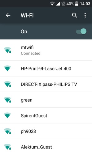 You are now connected to the Wi-Fi network