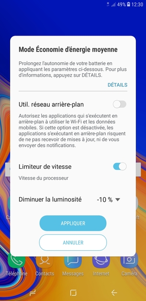 Sélectionnez APPLIQUER
