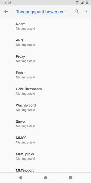 Voer internetgegevens in