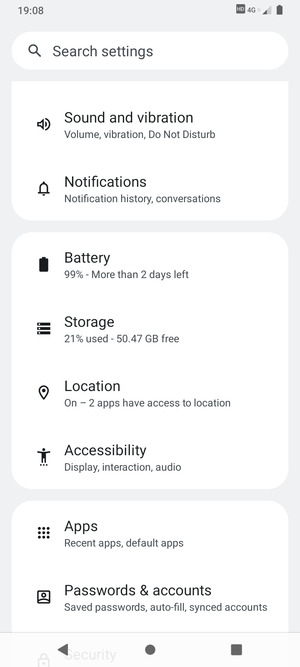 Scroll to and select Location