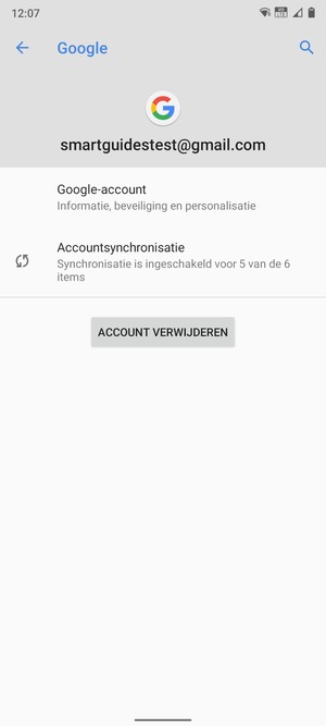 Selecteer Accountsynchronisatie