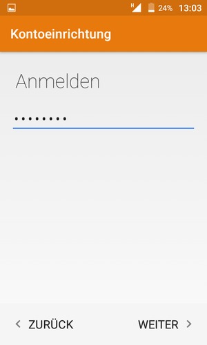 Geben Sie Ihre Gmail oder Hotmail Passwort ein und wählen Sie WEITER