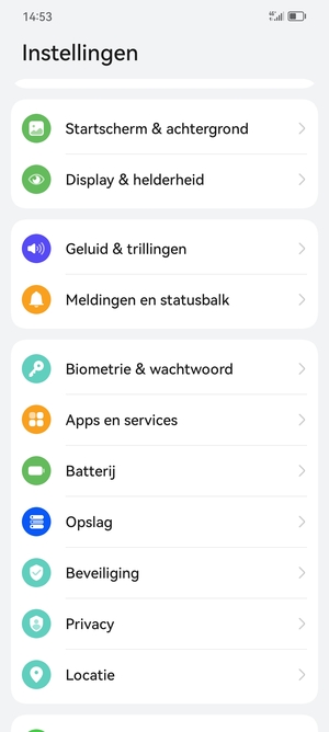 Om uw schermvergrendeling te activeren, ga naar het Instellingen-menu en selecteer Biometrie & wachtwoord