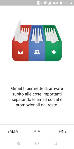 Seleziona FINE