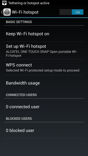 Your phone is now set up for use as a modem