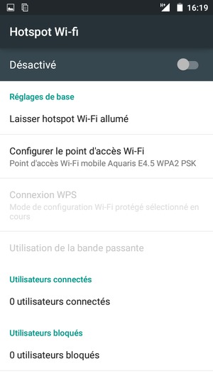 Sélectionnez Configurer le point d'accès Wi-Fi