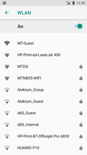 Wählen Sie das Wireless-Netzwerk, zu dem Sie eine Verbindung herstellen möchten