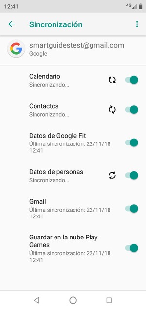 Su información será sincronizada