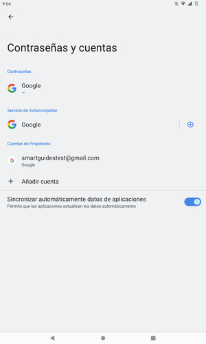 Seleccione su cuenta Google