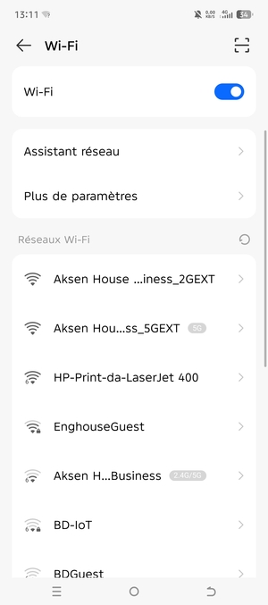 Sélectionnez le réseau sans fil auquel vous souhaitez vous connecter