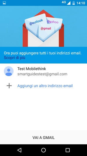 Seleziona VAI A GMAIL