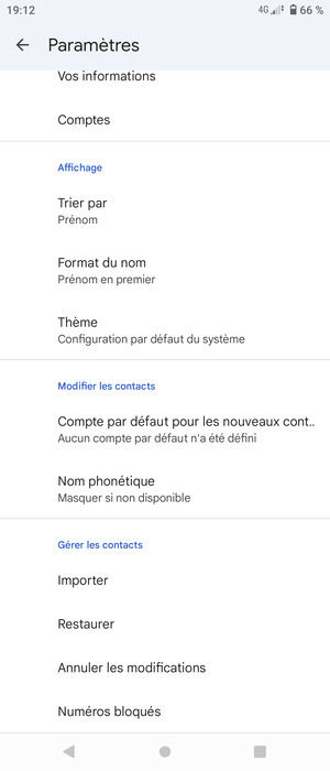 Faites défiler et sélectionnez Importer