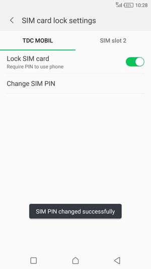 Your SIM PIN has been changed
