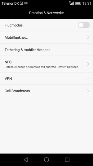 Wählen Sie Mobilfunknetz
