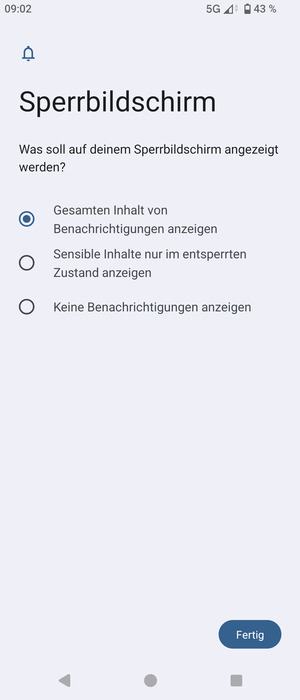 Wählen Sie die gewünschte Option und wählen Sie Fertig