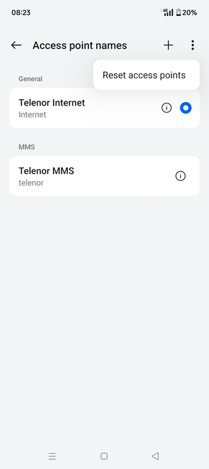 Select Reset access points