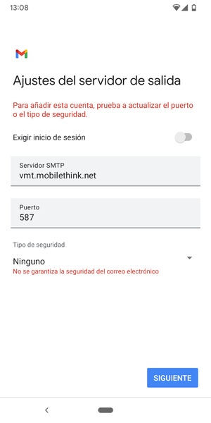 Seleccione SIGUIENTE