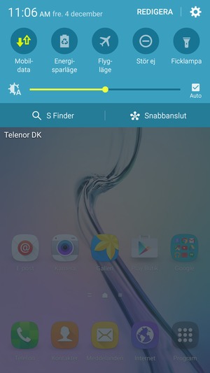 För att aktivera Ultraenergisparläge, välj Inställningar