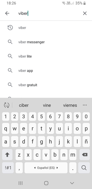 Introduzca el nombre de la aplicación y seleccione Buscar