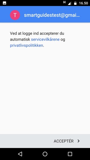 Vælg ACCEPTÉR