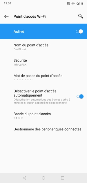 Votre téléphone est maintenant configuré pour être utilisé comme modem