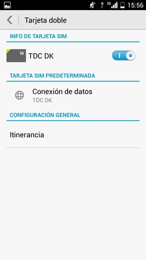 Seleccione Itinerancia