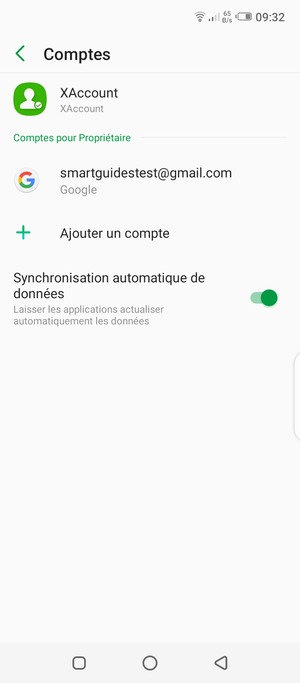 Sélectionnez votre compte Google