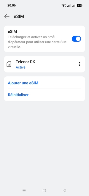 Votre eSIM est maintenant activée