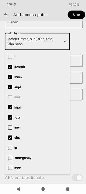 Uncheck the checkboxes