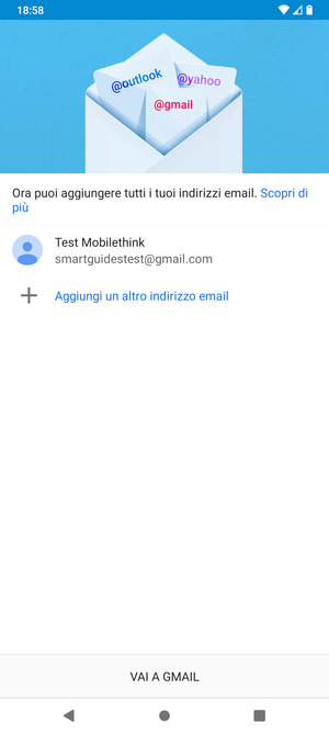 Seleziona VAI A GMAIL
