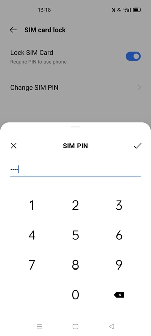 Enter your New SIM PIN and select OK