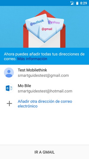Seleccione IR A GMAIL