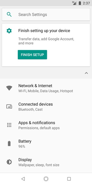Select Network & Internet