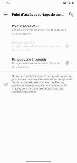 Sélectionnez Point d'accès Wi-Fi