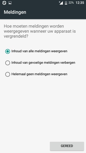 Selecteer uw voorkeursoptie en selecteer GEREED