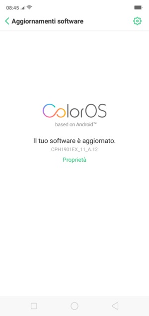 Se il tuo telefono è aggiornato, vedrai la seguente schermata