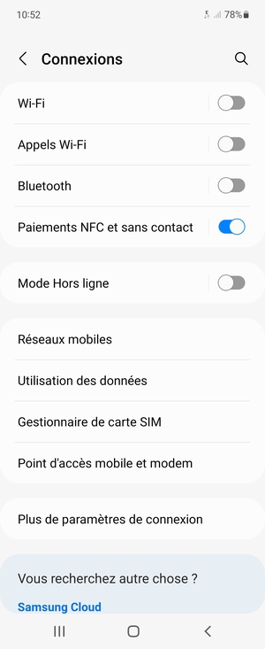 Sélectionnez Wi-Fi