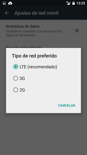 Seleccione la opción deseada