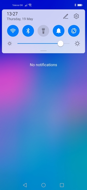 Slide down the top menu again