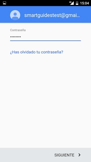Introduzca su contraseña y seleccione SIGUIENTE
