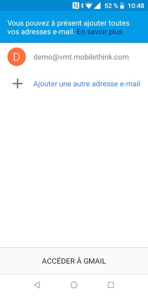 Sélectionnez ACCÉDER  À GMAIL