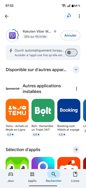 Veuillez attendre la fin de la procédure d'installation