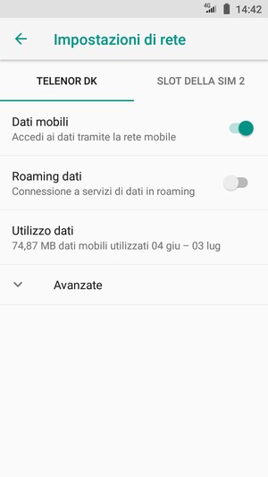 Seleziona Public e Avanzate