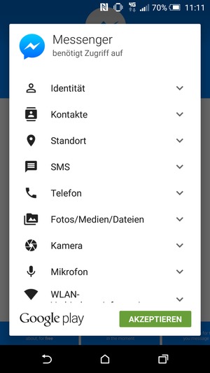 Wählen Sie AKZEPTIEREN