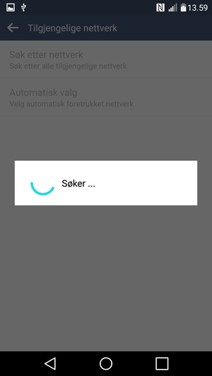 Vent til søket til ferdig