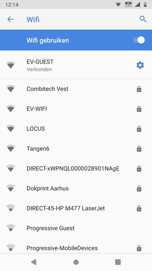 U bent nu verbonden met het WiFi-netwerk