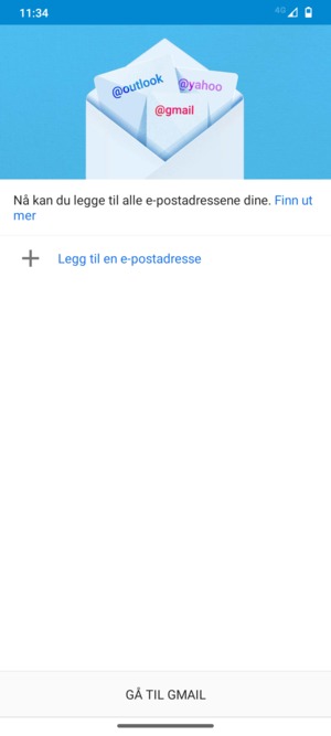 Velg Legg til en e-postadresse