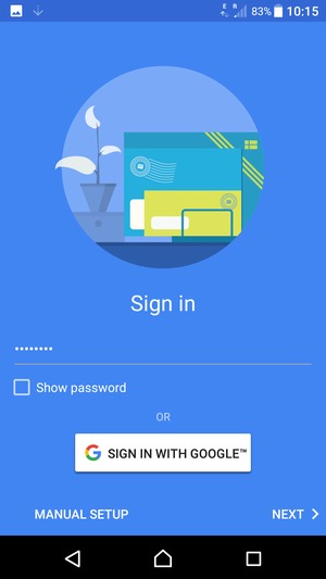 Enter your Hotmail password and select NEXT