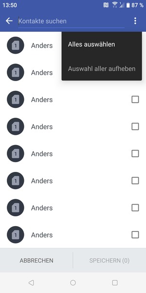 Wählen Sie Alles auswählen